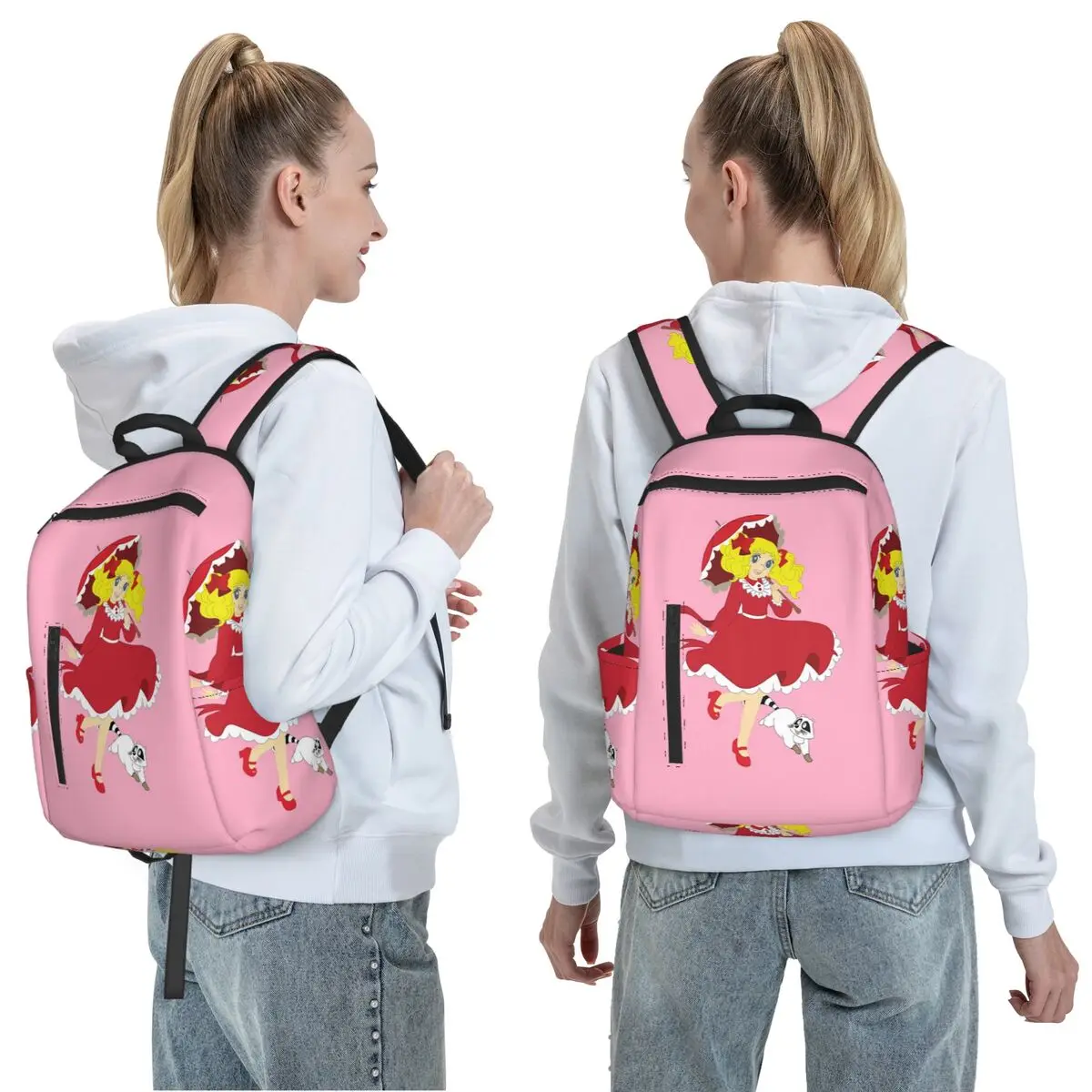 Candy Candy Anime Manga Backpack Daypack Large Capacity Boys Girls BookBag School Bag Shoulder Bags for Men Women