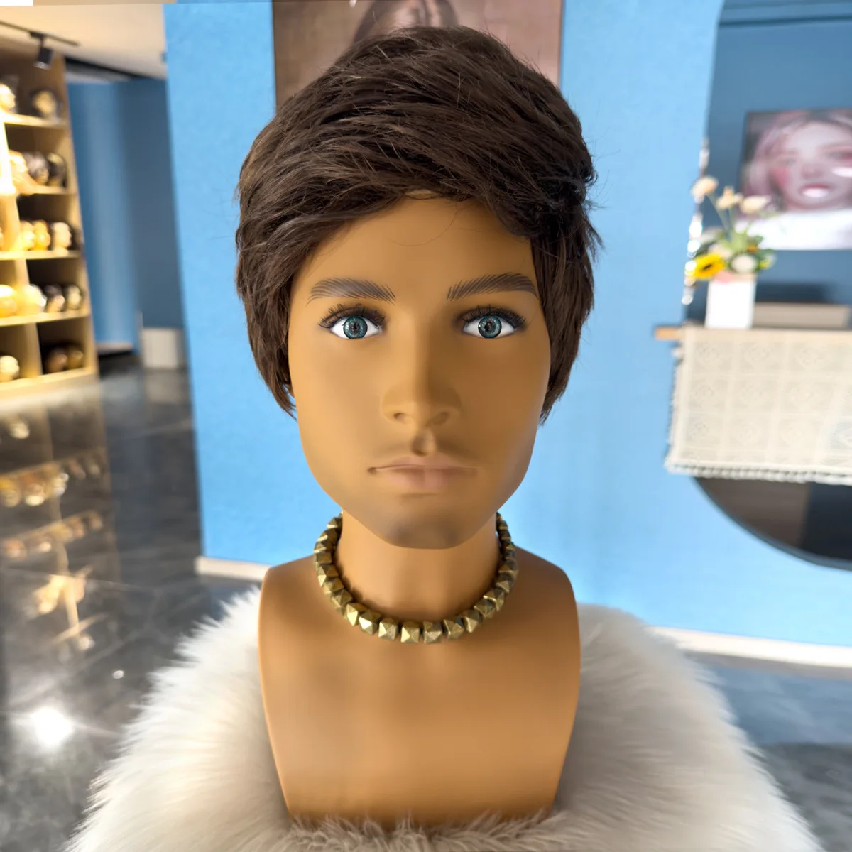 

European American Fashion Male Mannequin Head Customized PVC Man Mannequin Head For Wig Display Factory Supply Wholesale