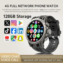 Q85 Smart Watch 4G With Android 9.0 5MP Rotating Camera GPS WIFI Google Play Store Video Call 128GB Rom Smartwatch For Men Kids