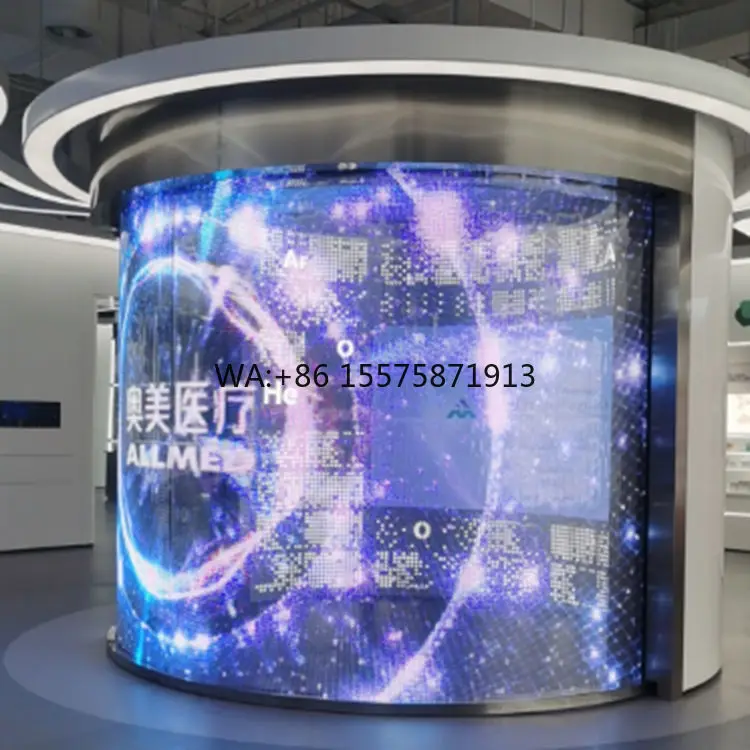 Customizable Custom Indoor P4 3D LED Screen Flexible Transparent Display for Retail Store & Event Concert OEM Supplier SDK