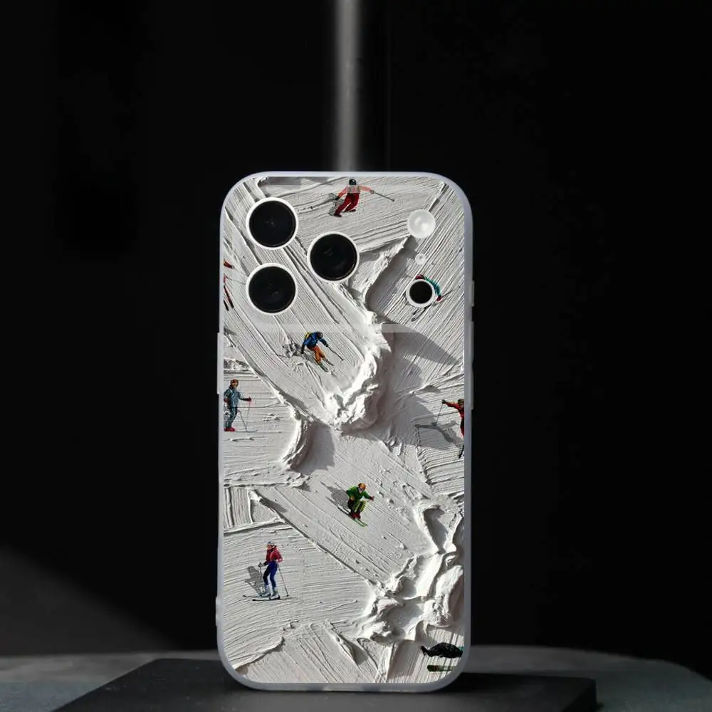 Sneeuw M-Mountain Skiën Ski Voor iPhone 11,12,13,14,15,16,17,Pro,Max,Plus,Mini,SE4,E Telefoon Case Magnetisch Voor Magsafe Wireless