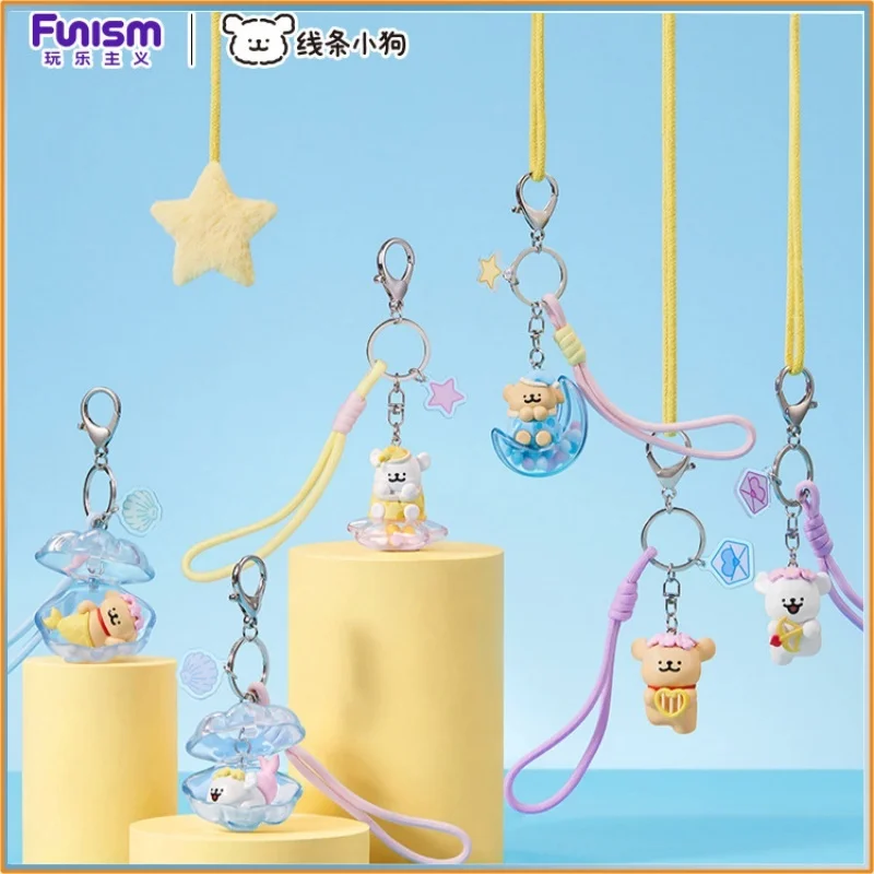 

Genuine Funism Maltese Line Dog Keychain Bag Charm Figure Keychain Couple Gift , Line Dog Keychain Toy Fans Gift