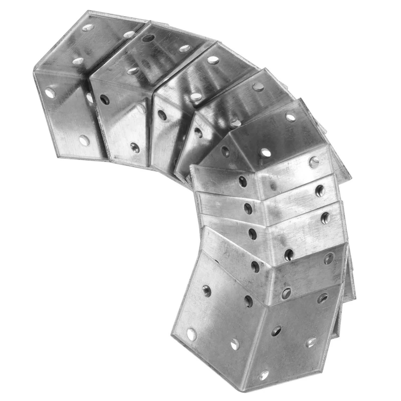 

10Pcs Galvanized Iron Angle Brackets Durable Rust Proof Corner Connectors for Wood Furniture Shelf Cabinet Bracket