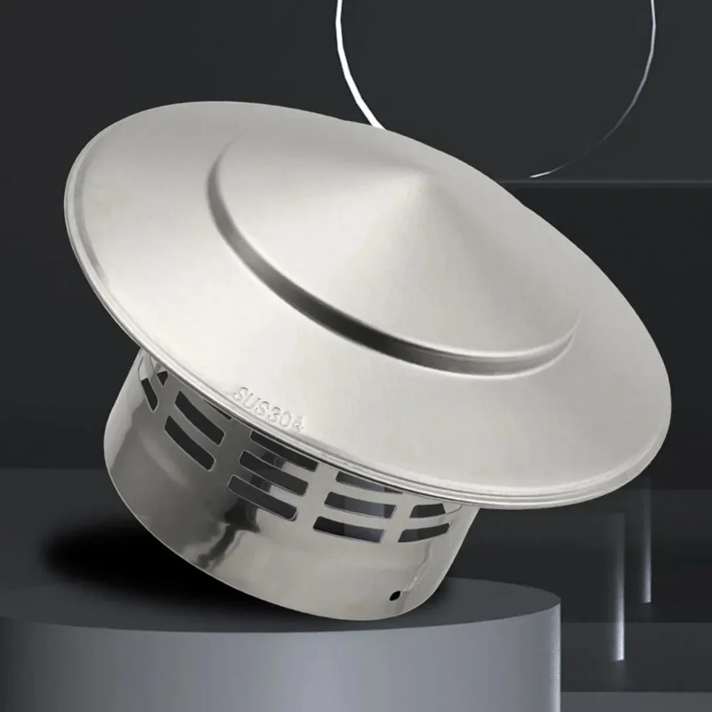 

Chimney Cap 304 Stainless Steel with Rounded Edges for Roof Exhaust Pipe Vent Protection Against Rain and Debris