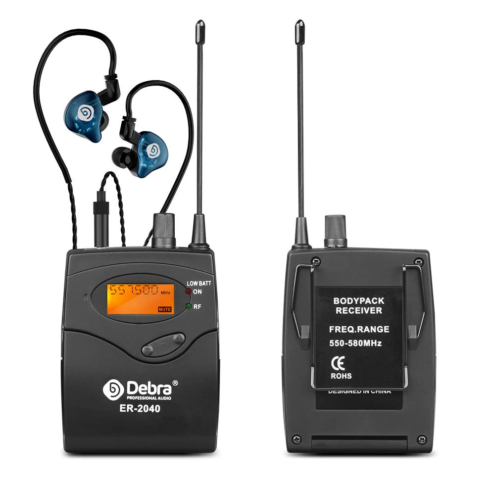 Debra ER-2040 In-Ear Drahtloses Monitorsystem, UHF mit Mehrfachempfängern für Bühnenshows, Hochzeiten und Bands – Detail 11