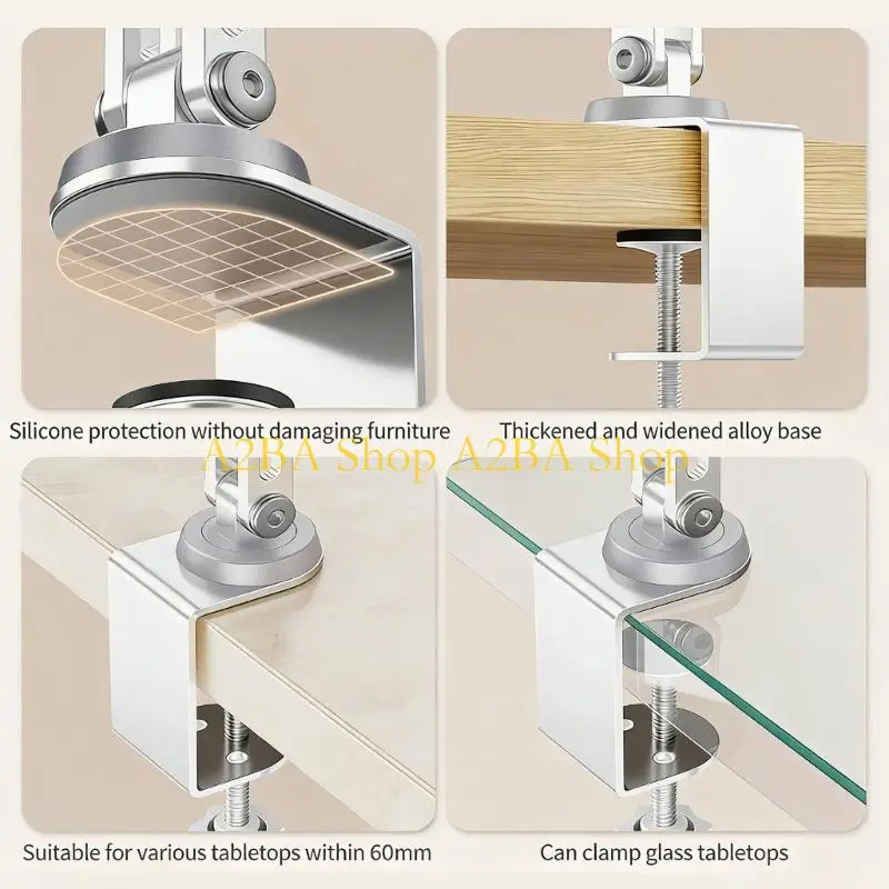 

A2BA Складная и регулируемая подставка для телефона для планшетов с вращающимся основанием, регулировкой высоты и зажимным для в