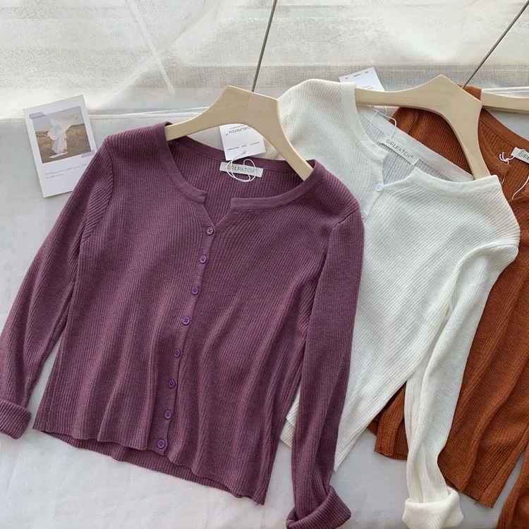 

Универсальный женский простой длинный вязаный кардиган на одной пуговице Све из смеси хлопка или длины, модный трикотажный топ