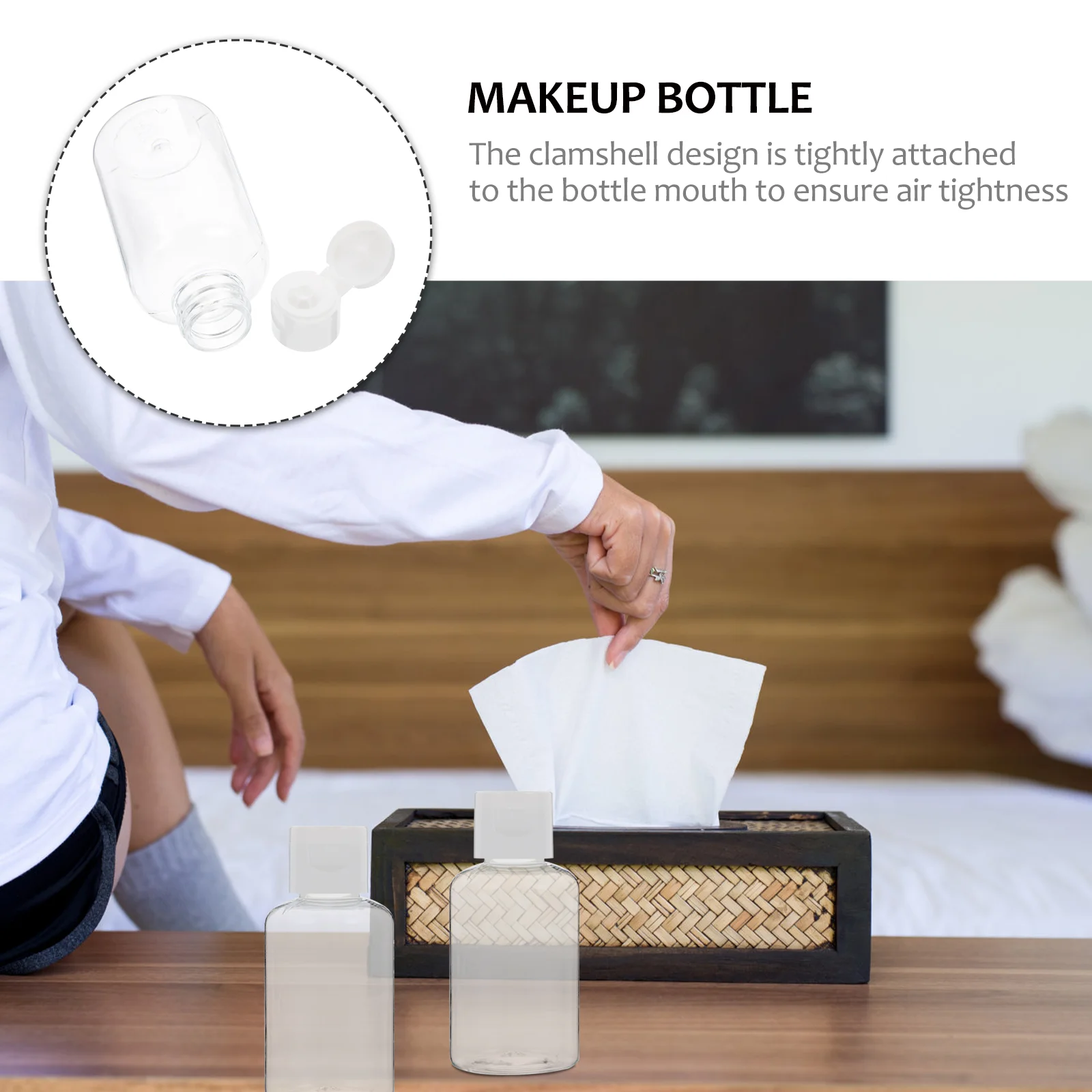 

36pcs Bottles Refillable Lotion Shampoo Containers Transparent Essential Oil Packaging Subpackage Clamshell Design
