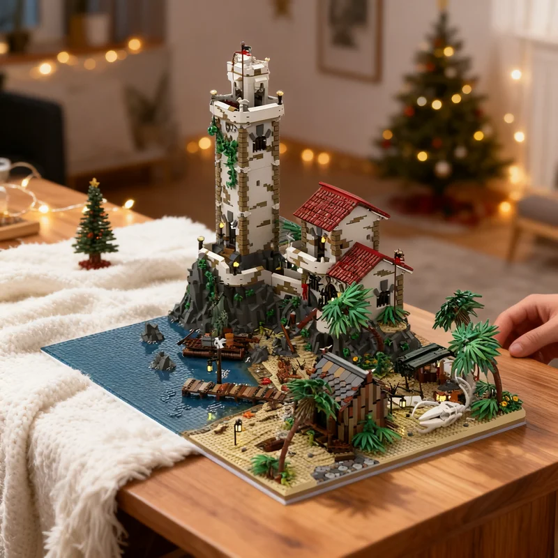 8047pcs MOC Pirates Port Sauvage The Cursed Beach Model Christmas Gift DIY Shelf Accent And Creative Home Decor