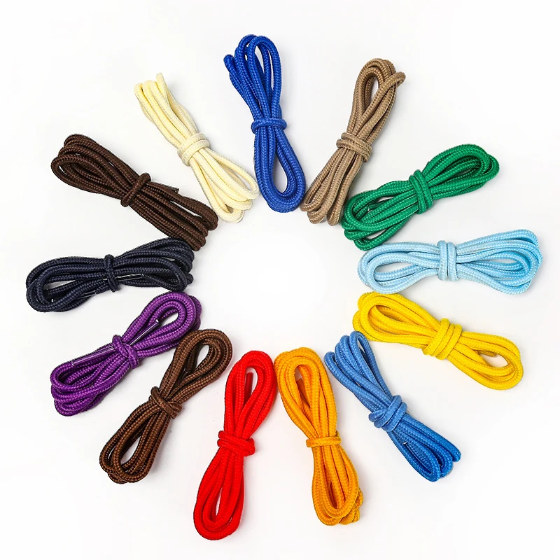 60cm~180cm Round Sports Shoelaces for Men Women Color Top Quality Polyester Classic White Black Suitable For All Shoes Laces