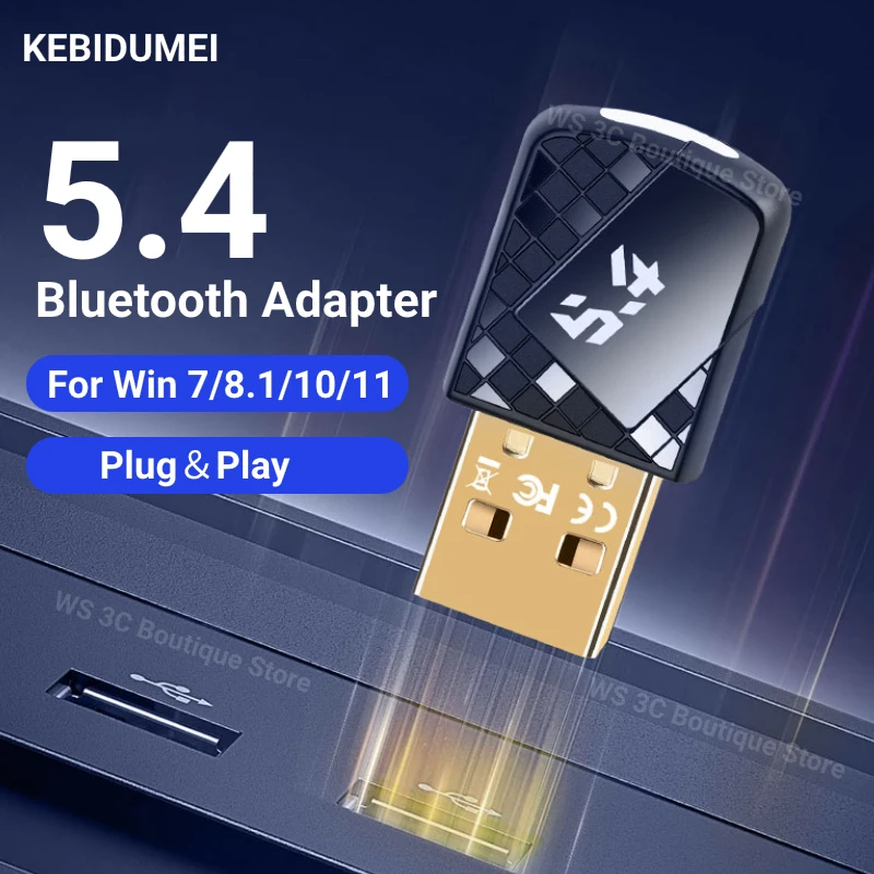 

USB-адаптер Bluetooth, беспроводной ключ 5,4 для ПК, динамик, беспроводная мышь, клавиатура, музыкальный аудиоприемник, адаптер-передатчик