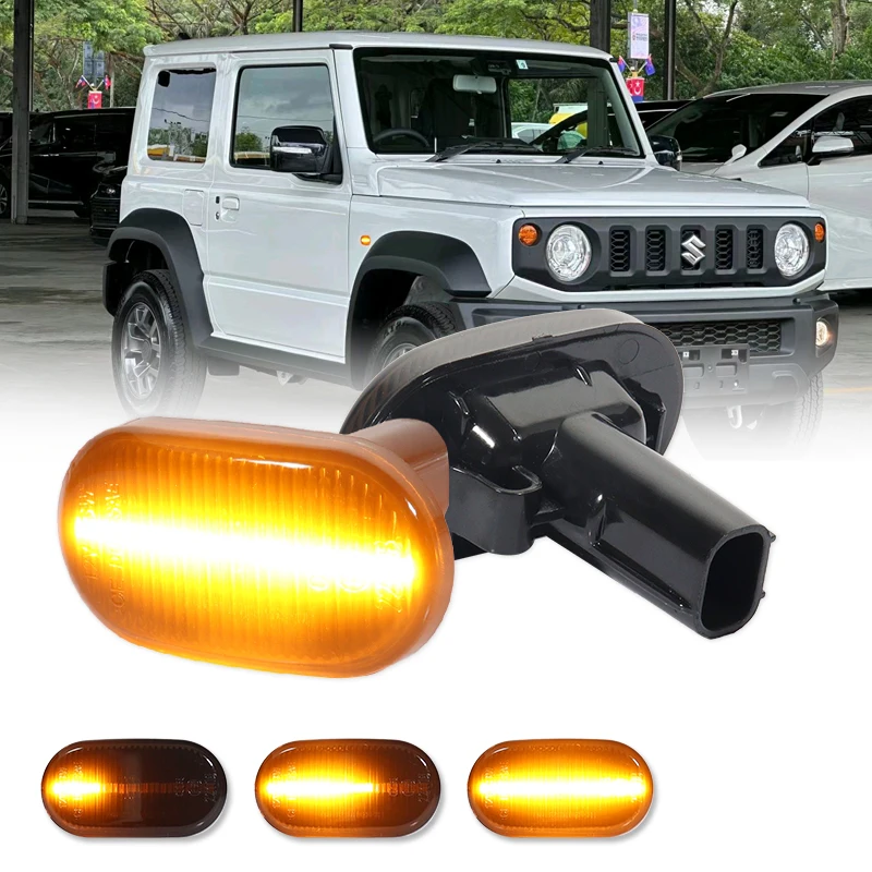 Upgrade Appearance Dynamic LED Side Marker Turn Signal Indicator Repeater Light For SUZUKI JIMNY JB64W JB74 JB23 JB64 1999-2019