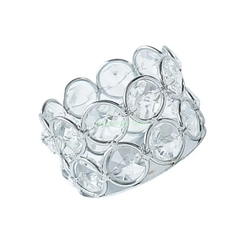X90F Tealight Holder Votive Stand Crystal Bowl Decorative Candlesticks
