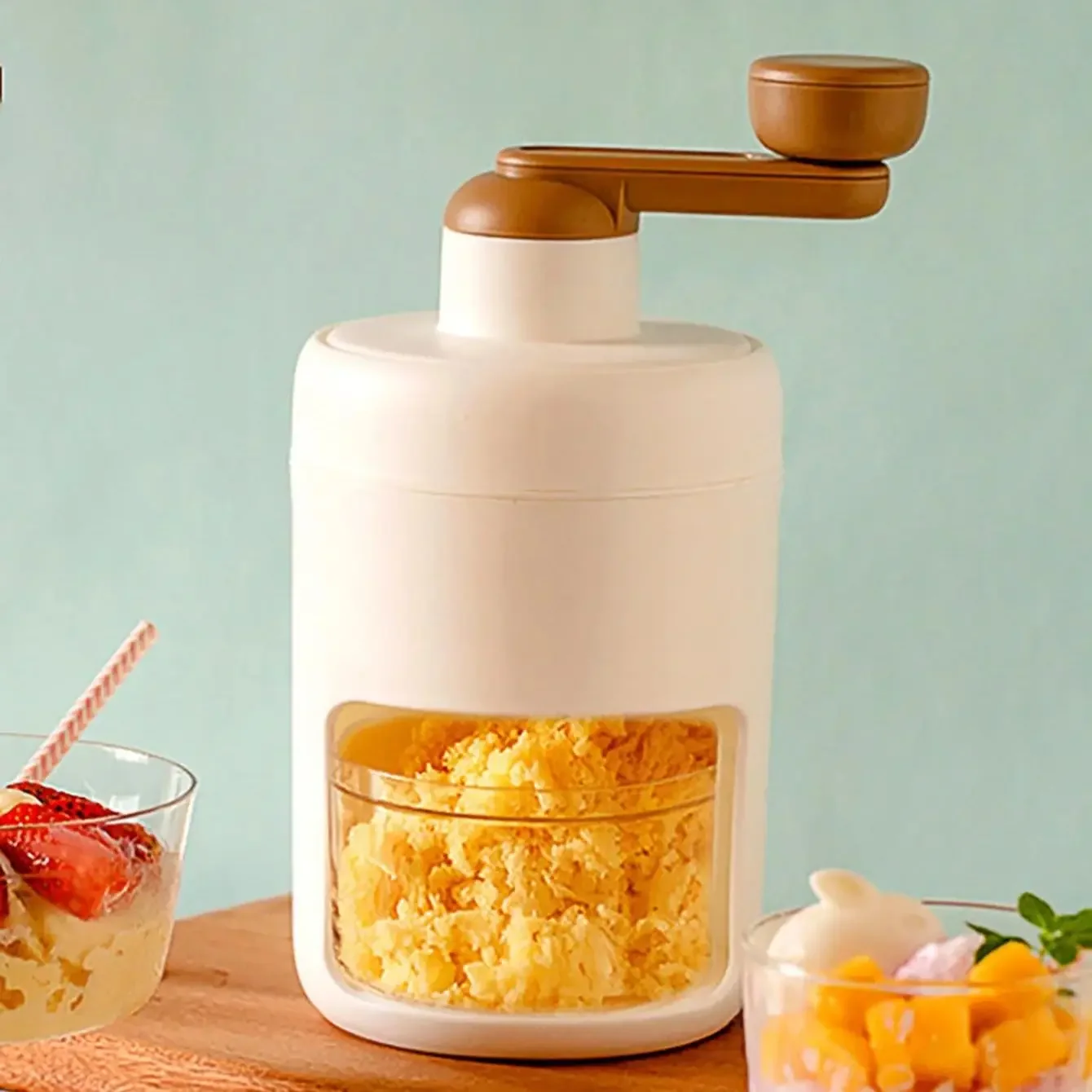 

1 шт.-маленькие ручные дробилки для льда, бытовой ручной бритый льдогенератор, артефакт для разбивания льда, ручной прибор для приготовления смузи