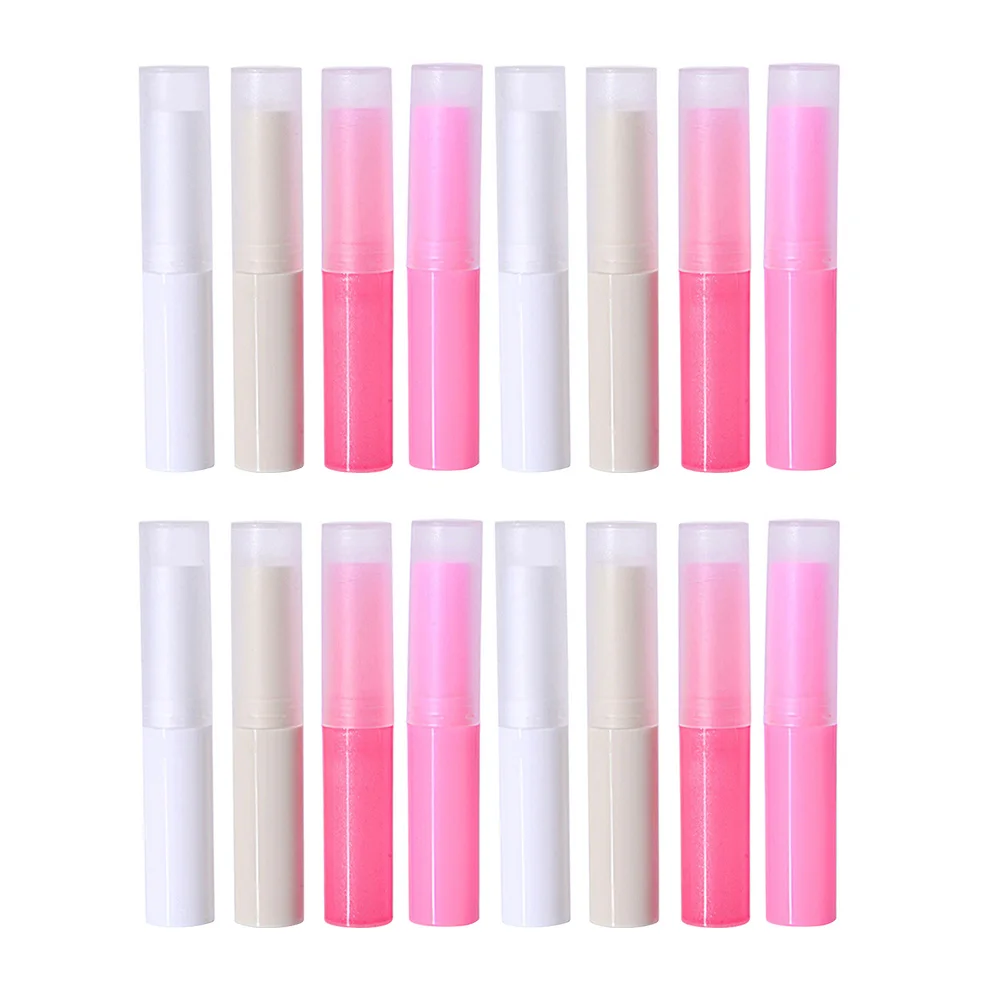 16pcs Lip Balm Tubes Premium Plastic Durable Practical Beautiful Color Fine Workmanship DIY Storage Container