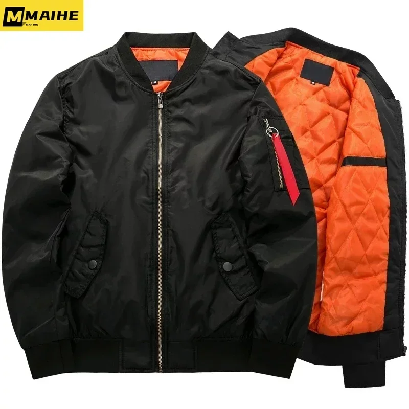 Chaqueta de piloto MA1 para hombre, traje de béisbol grueso, abrigo informal, chaqueta militar a prueba de viento, otoño e invierno, novedad de 2023