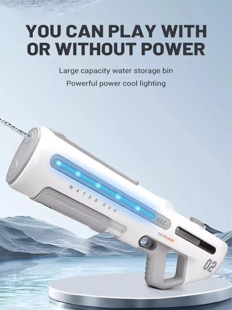 성인용 전동 물총, 강력 분사 자동 흡수 물 블래스터, 여름 야외 해변 장난감, 남자아이 선물