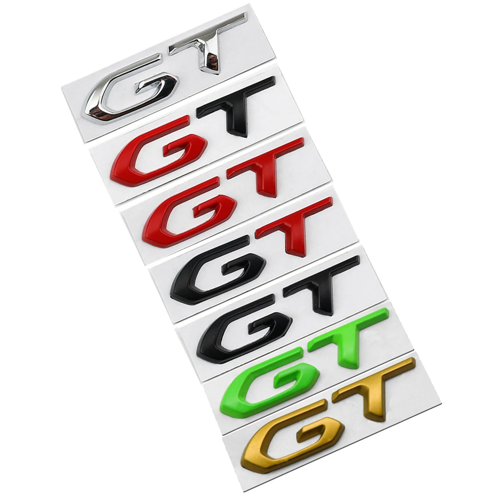 

1 Pieces GT Logo Metal Emblem 10 106 205 208 308 Accessories Gadget Car Auto Fender Truck Rear Tailgate Badge Sticker