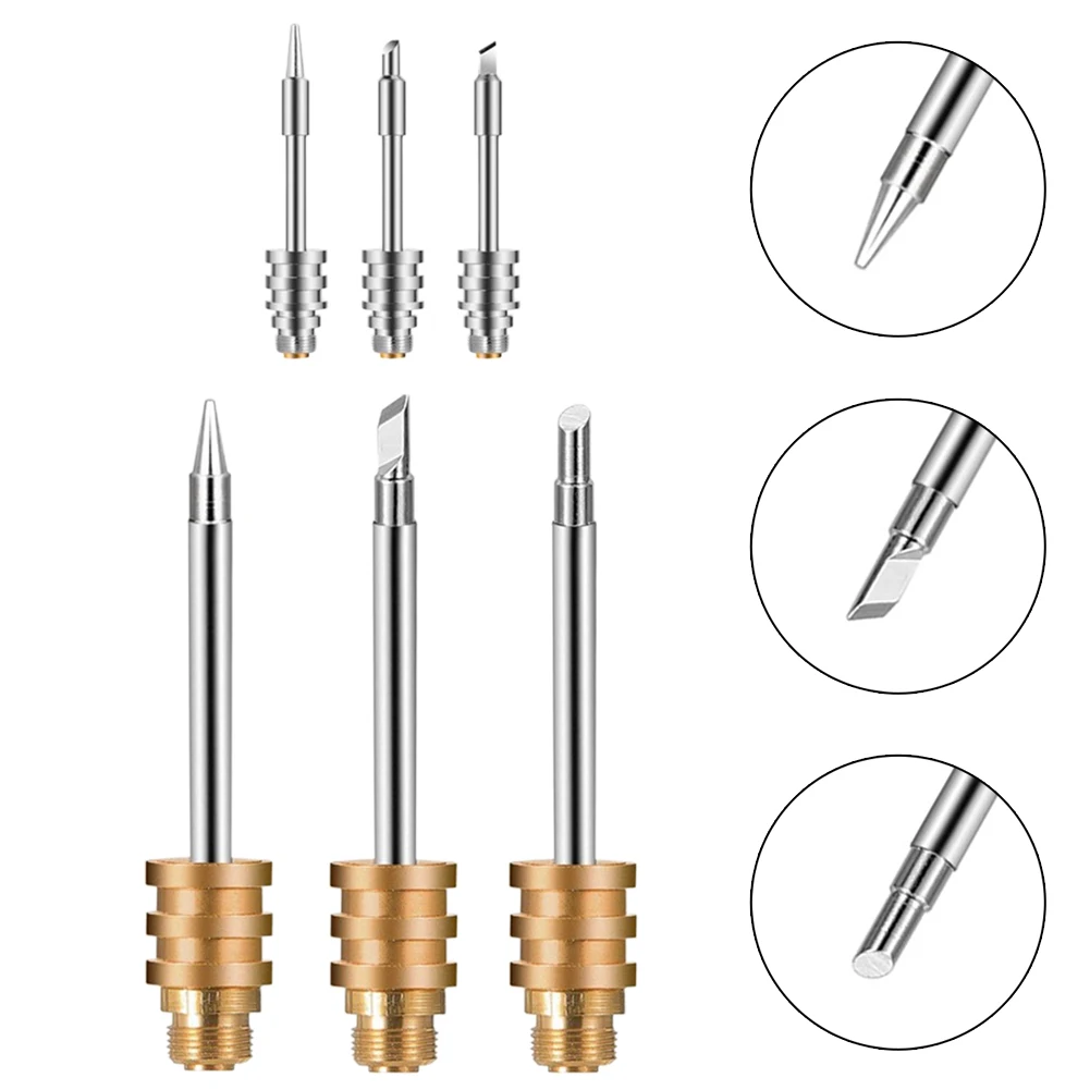 Welding Tips Soldering Iron Tip 1PC 30W B/C/K Copper Power Tools Silver/Gold Welding Rework Tool Multifunctional