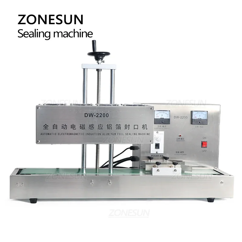 ZONESUN ZS-FK2200 15-85mm Bottiglie a bocca affilata per sigillare lastre di alluminio a induzione elettromagnetica continua automatica