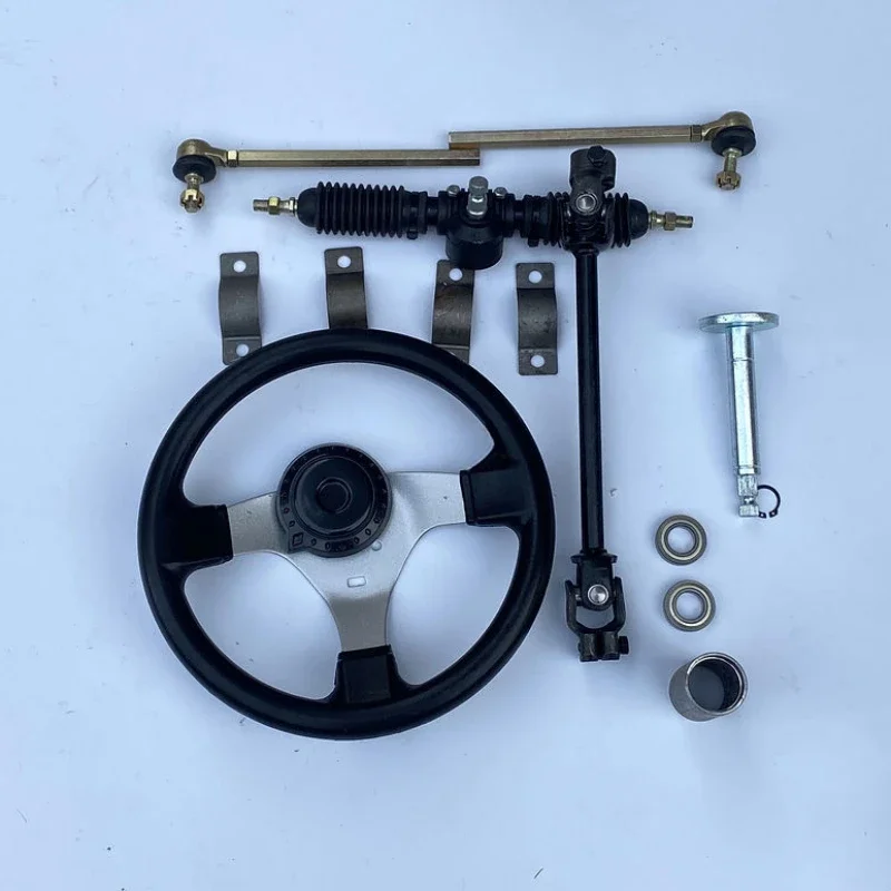 Four-Wheel Electric Vehicle Modification Accessories 110cc Go-Kart Steering Wheel Steering Gear Box Universal Joint Steering