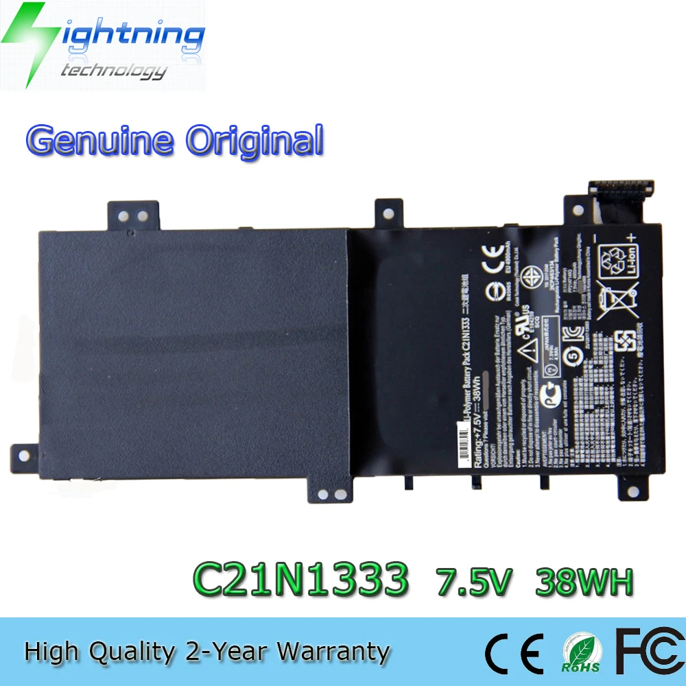 العلامة التجارية الجديدة حقيقية الأصلي C21N1333 7.5V 38Wh بطارية الكمبيوتر المحمول ل ASUS محول كتاب TP550LA TP550LD R554L