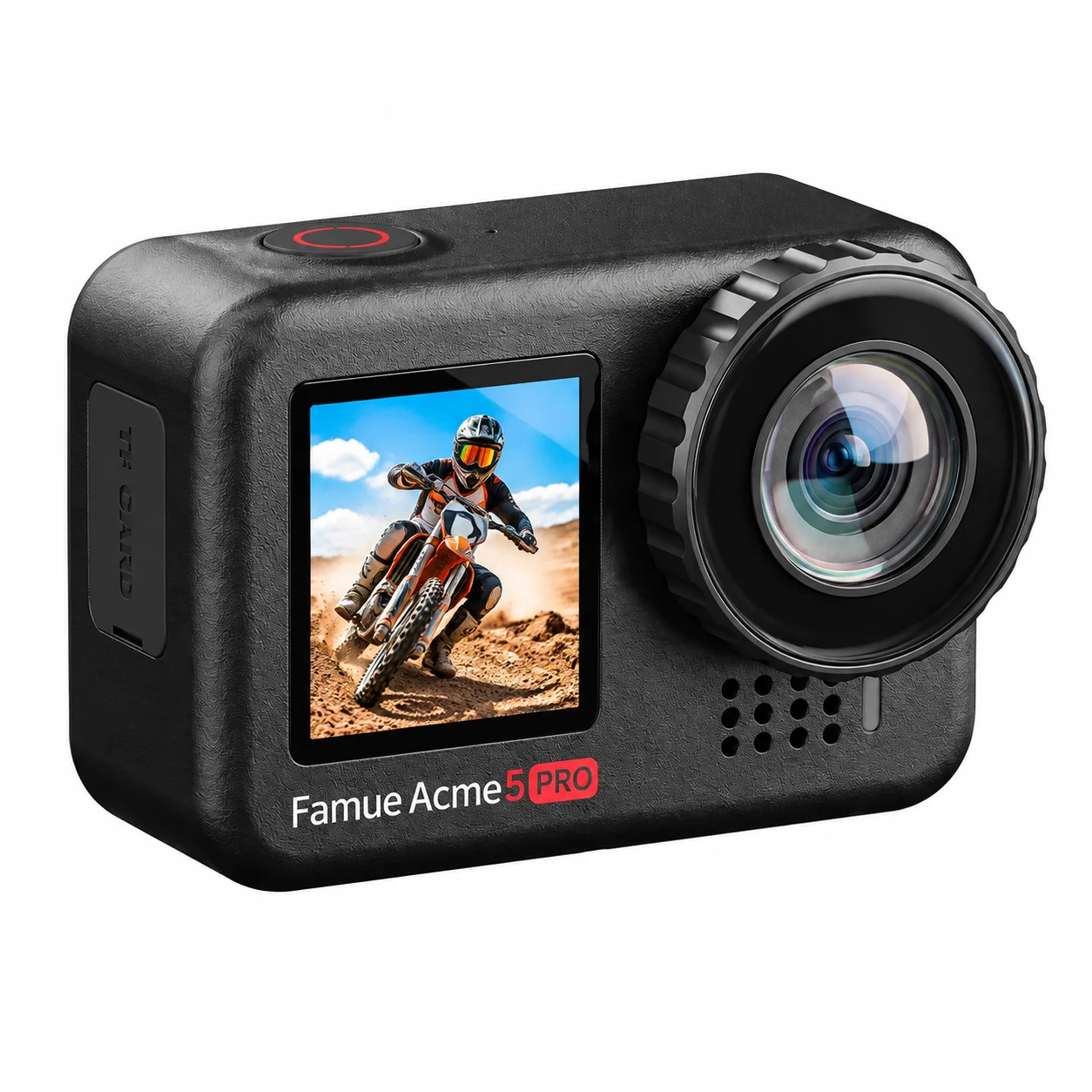 Body Camera 4K Action Cam Wearable Dual Screen 133° Wide Angle Horizon Lock 8X Zoom 320Min Waterproof Case Famue Acme 5 PRO