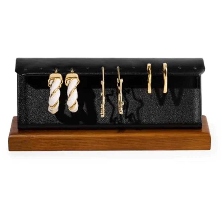 

Подставка для ювелирных изделий из цельного дерева, маленькая подставка для ювелирных изделий, черная