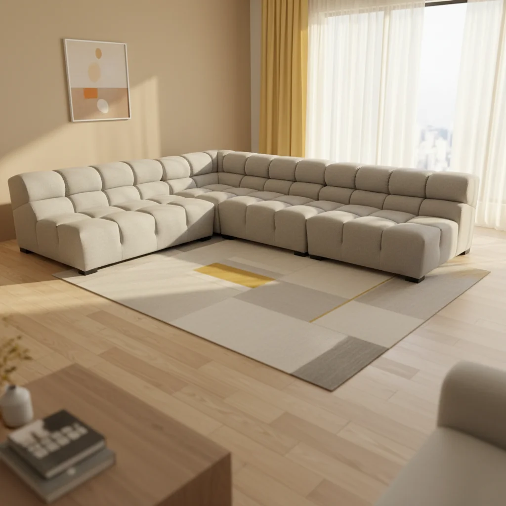 

Элитный модульный диван-уголок L-образной формы для гостиной, роскошный комплект мебели для гостиной