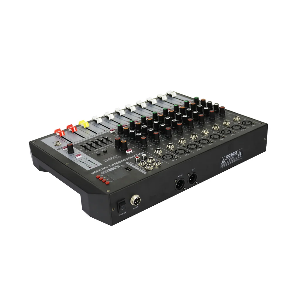 8-kanaals mini-USB-interfacecontroller Audio Mixer-effect Geluidsconsole mengen