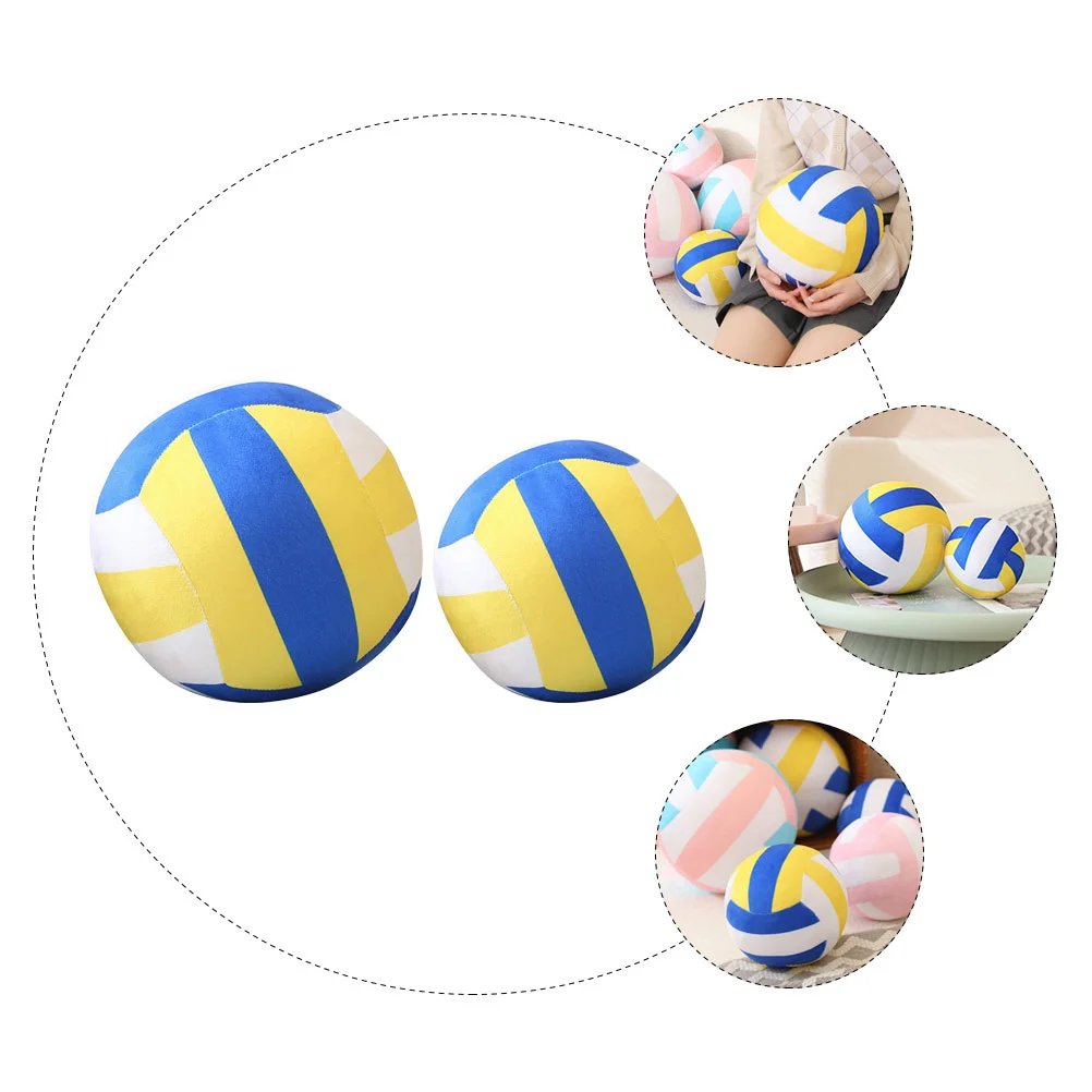 2 Pcs Volleyball Plush Toy Soft Childrens Toys Bidoof Stuffed Gifts for Players Stand Decor Items Beach Lover Sports Boy