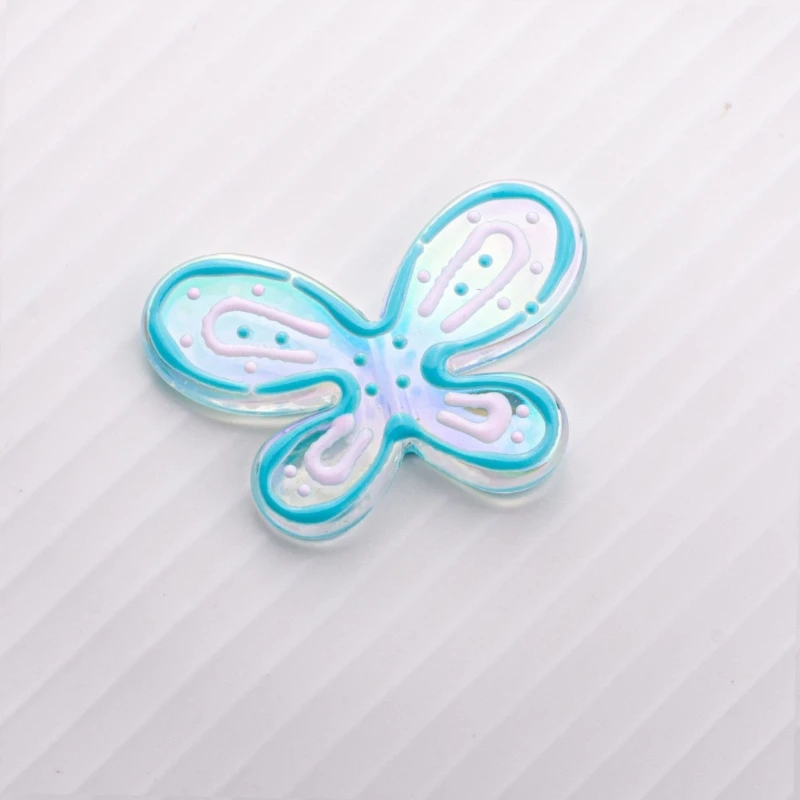 DIY Acrylic Butterfly Pendant with Dots Loose Bead Glow in the Dark Beads A0KD