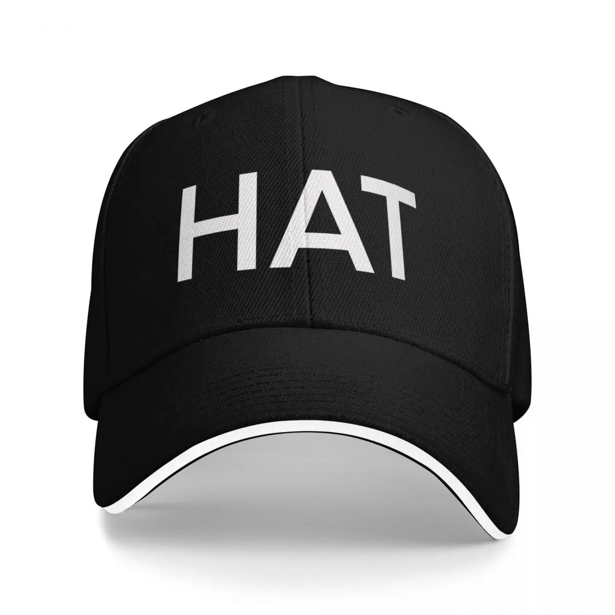 

Self aware humorous hat that teaches you english White Text Baseball Cap derby hat Christmas Hat Men's Luxury Women's