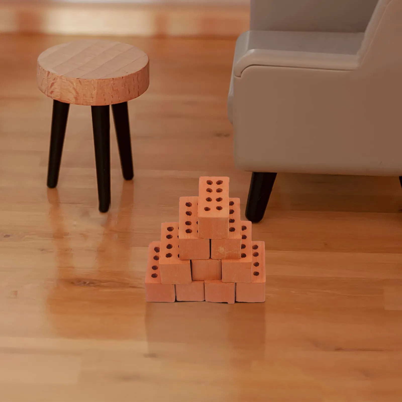 

50Pcs Tiny Bricks High Detail Fake Brick Wall Materials for Mini Landscape Architecture Models Sand Table DIY Building Creative