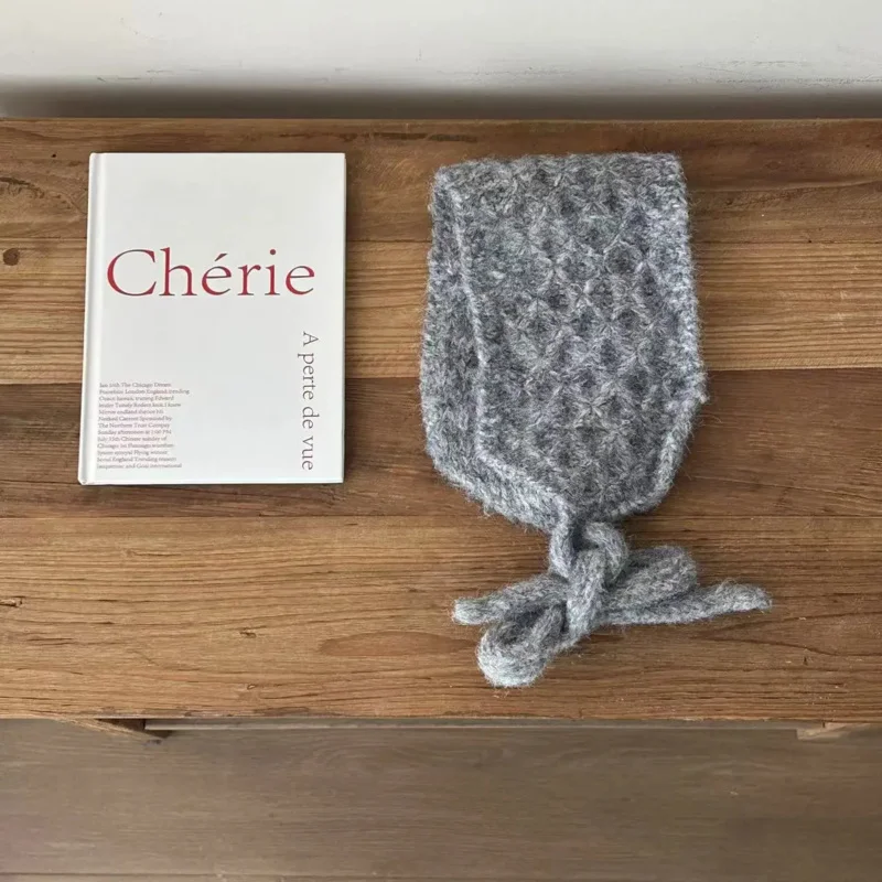 Ins الرياح بلون الأناناس نمط محبوك الصوف الدافئة سدادات حماية الأذن حزام قبعة الصوف غطاء للأذنين تنوعا الخريف الشتاء عقال