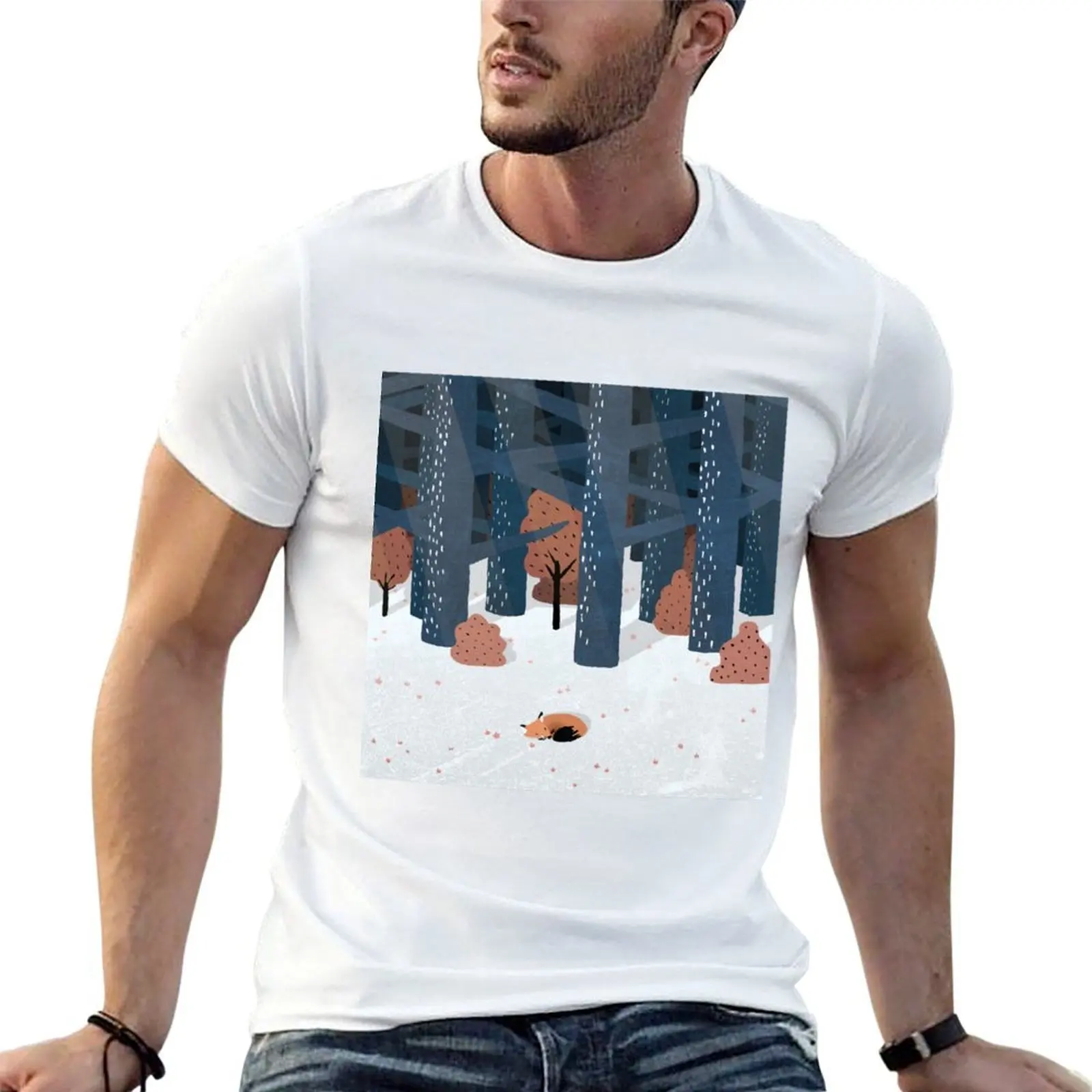 

Asleep in the Woods T-Shirt man t shirt heavy cotton funny t shirts dark humor T-Shirt