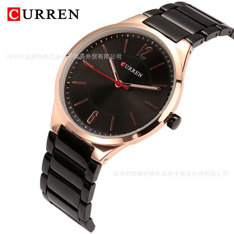 ساعة كورين نيو 8280 للرجال كوارتز بحزام فولاذي ساعة رجالية مقاومة للماء للترفيه