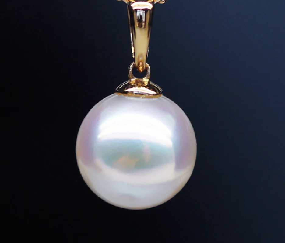

Charming 14mm Natural Sea Genuine White Round Pearl Pendant For Women Jewelry Pendant 008
