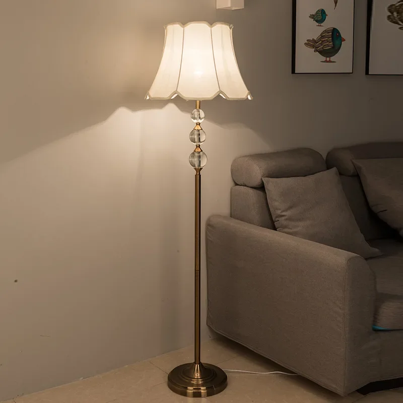 Nordic Living Room Fabric Floor Lamp Light Luxury Creative Warmth And Romance Led Warm Light Bedroom Standing Reading Light