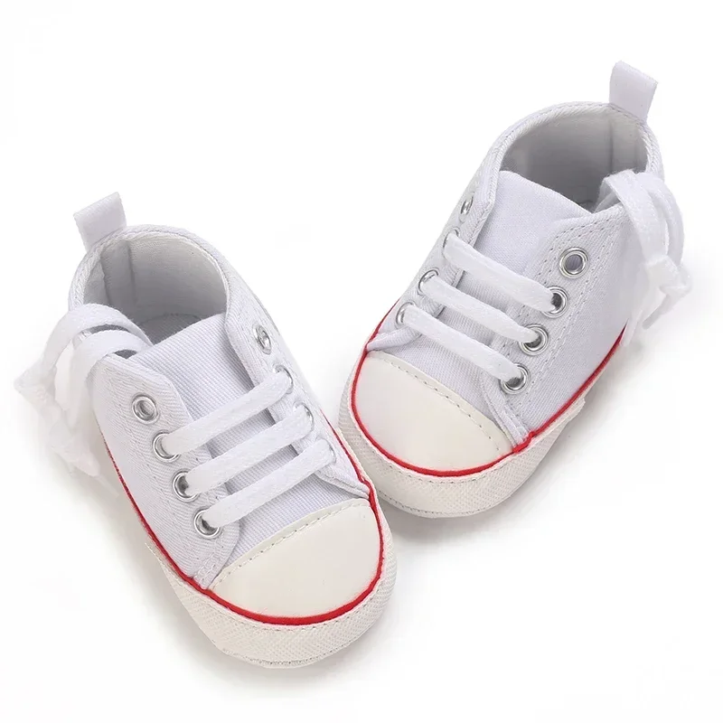 Baby Canvas Classic Sports Shoes Newborn Boys and Girls Printed Star First Walkers Shoes Infant Anti slip Baby Shoes