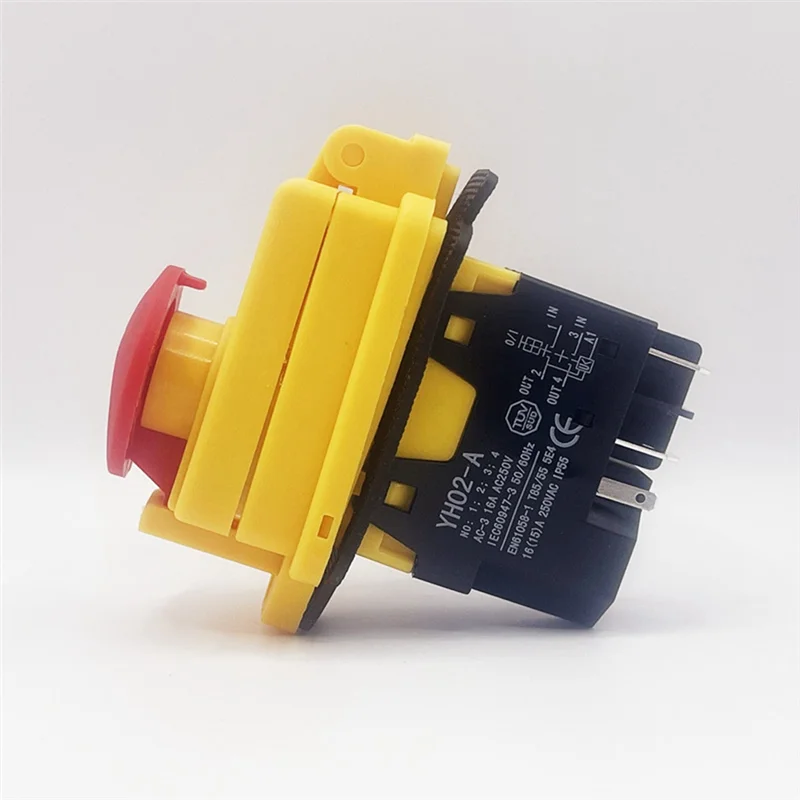 

ABSE-YH02-A 250 В 16 А 4-контактный электромагнитный переключатель, детали для станков, водонепроницаемые