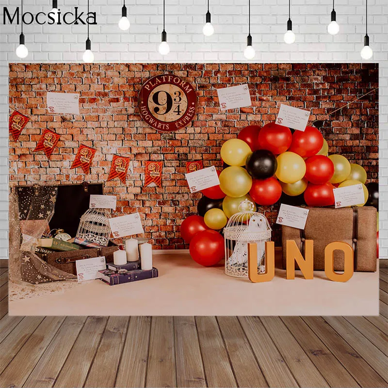 Фон для фотосъемки новорожденных с изображением торта, богемского радужного воздушного шара, белого пола, декор для детей на 1-й день рождения, реквизит для фотосъемки