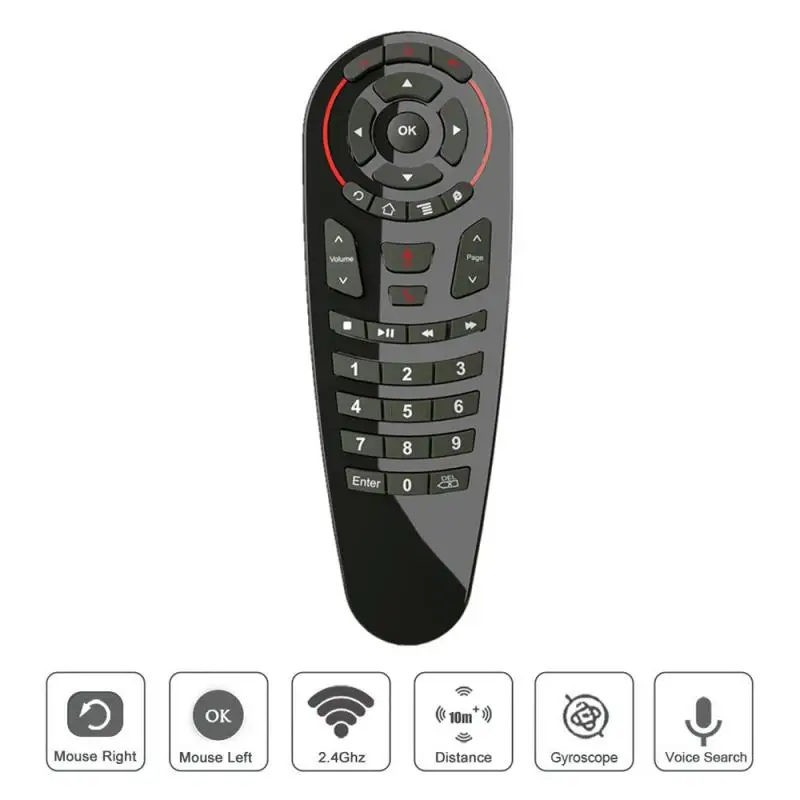 New G30S 2.4G Gyroscope Wireless Mouse 33 Keys IR Learning Smart Voice Remote Control for X96 mini H96 Android Box