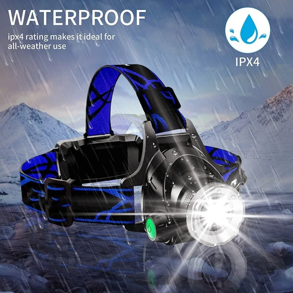 

USB Charging LED Headlamp 3 Modes Waterproof Telescopic Headlamp Induction Lighting High Lumen Zoomable Head Torch Work Lighting