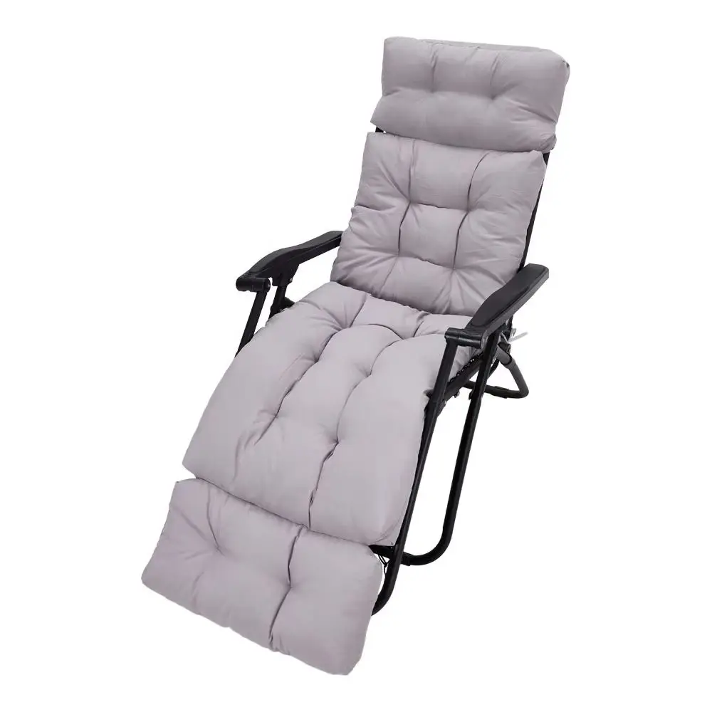 Garden Bench Recliner Chair Swing Chair Seat Pad Cushion Lengthen Sunlounger Cushion for Indoor Outdoor,Grey