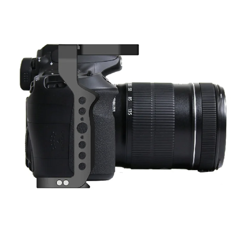 AEE1-New equipamento de gaiola de câmera de liga de alumínio com sapata fria 1/4 3/8 rosca para canon eos 70d 80d 90d quadro protetor fotografia