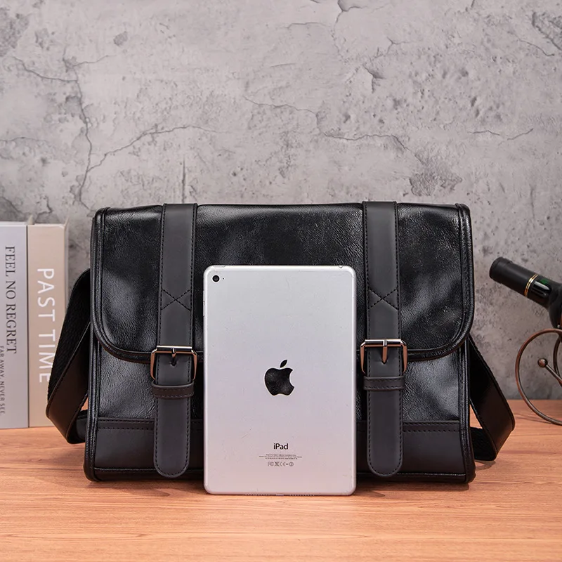 2024 New Men Large Capcity Shoulder Messenger Cross Body Retro Purses And Handbags