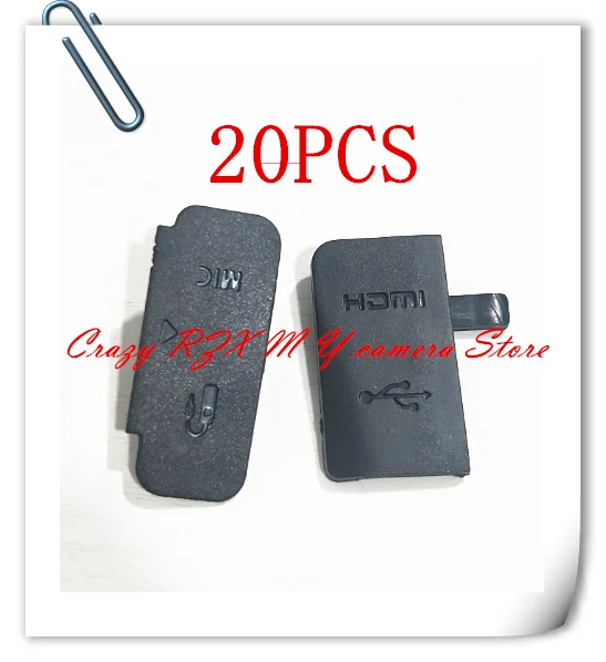 

20PCS NEW USB Rubber Lid Door HDMI-compatible MIC Cap Interface Cover For Canon EOS 200D Digital Camera Repair Part