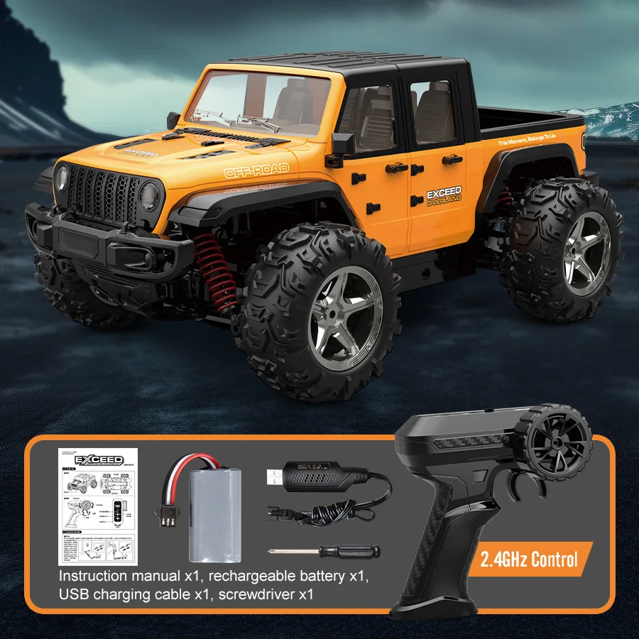 

1:20 Радиоуправляемый внедорожник Wrangler с дистанционным управлением, полный привод со светодиодными фонарями, профессиональная гоночная модель пикапа 2,4G