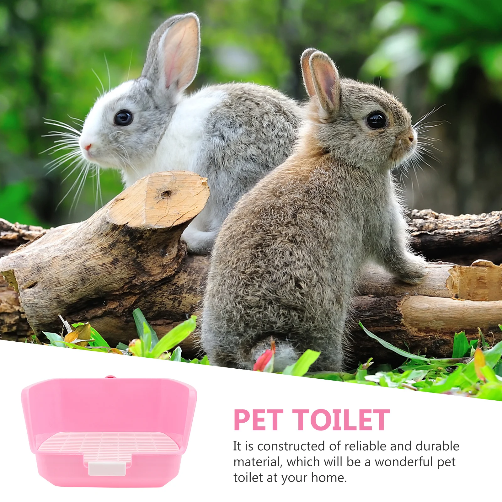 

1pc Rabbit Toilet For Rabbits Chinchillas Guinea Pigs Durable Plastic Pet Bathroom Detachable Grids Easy Clean Anti-Spray